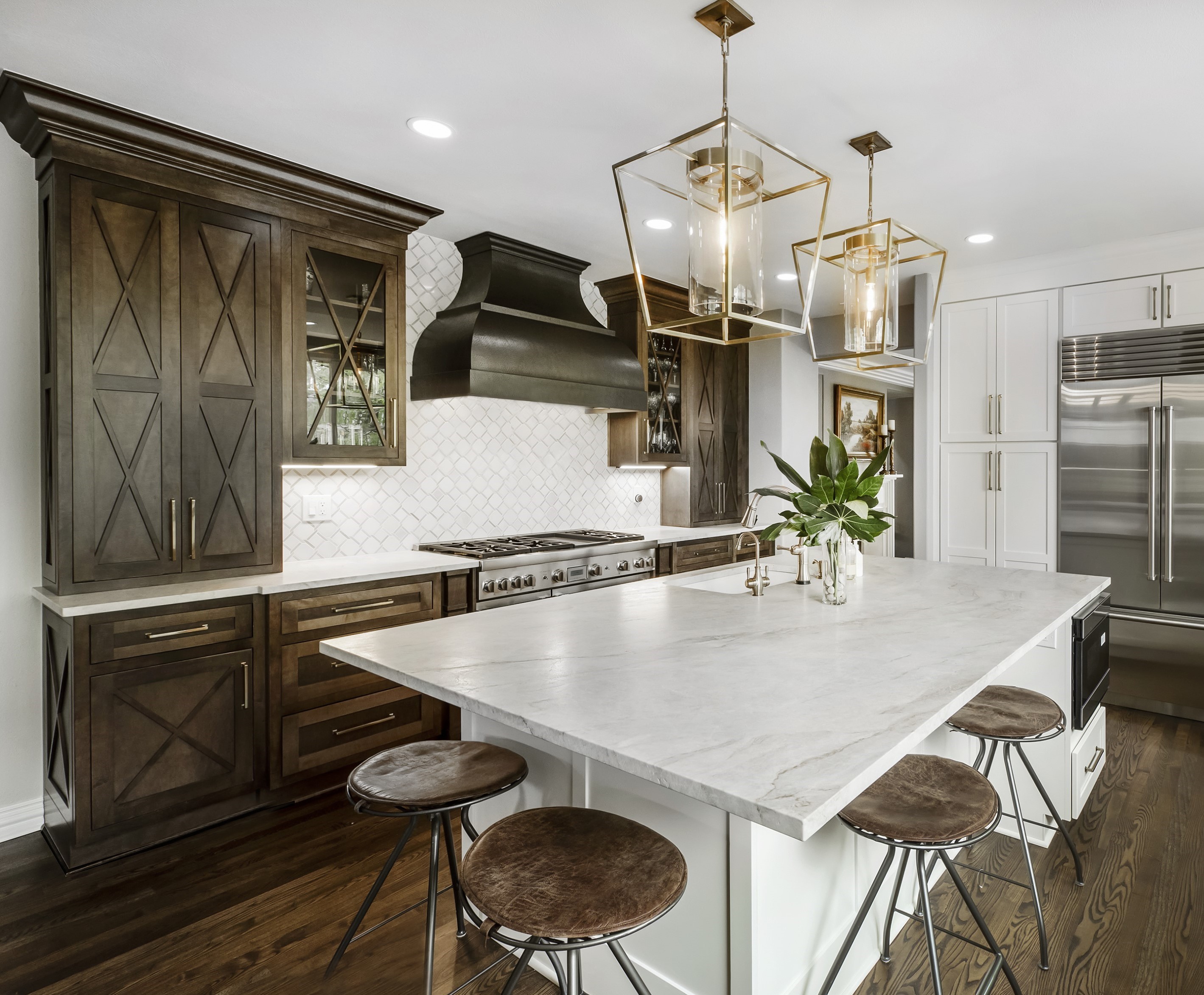 Elegant vintage kitchen remodel in Centennial by top interior designers in Colorado Denver Design Group