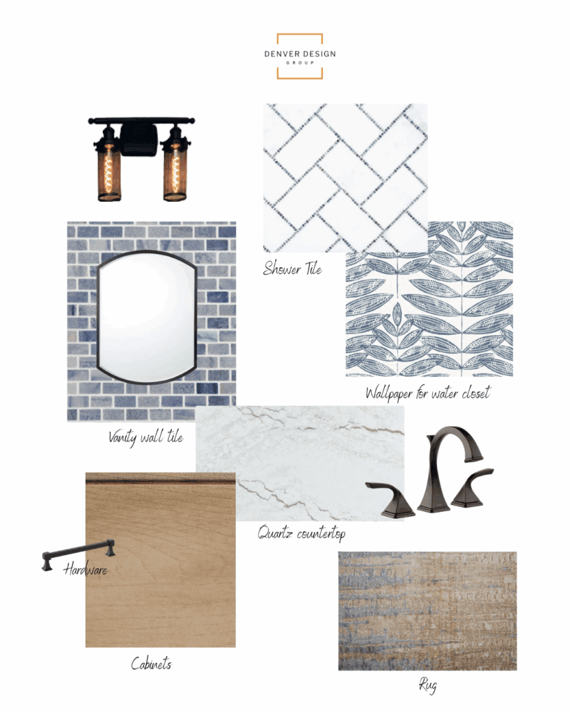 Denver Design Group bathroom design board