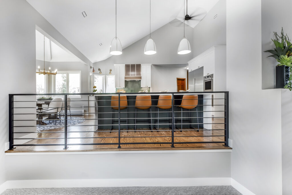Finished Denver main floor remodel with open concept expanded kitchen and improved flow