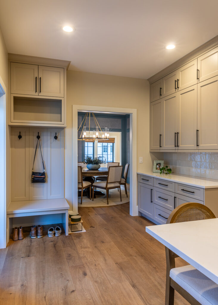 Kitchen drop zone and mudroom in Park Hill Denver whole home remodel by Denver Design Group