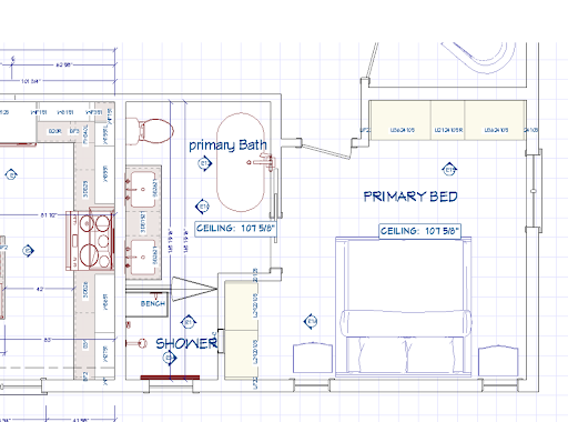Denver Design Group design process blueprints from Park Hill remodel